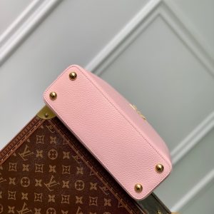 CAPUCINES BB 27 PINK TAURILLON TURQUOISE MOP GOLD HARDWARE