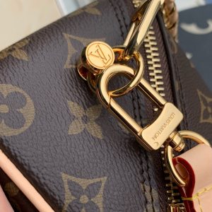 just in case 13cm black monogram canvas beige calfskin