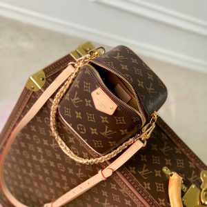 just in case 13cm black monogram canvas beige calfskin