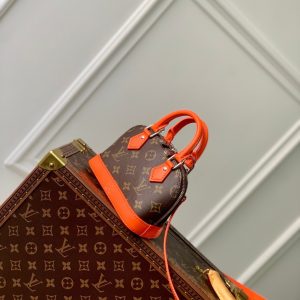 alma nano 18 monogram canvas orange calfskin