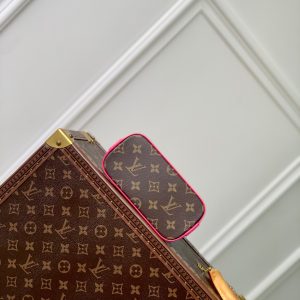 alma nano 18 monogram canvas dark pink calfskin