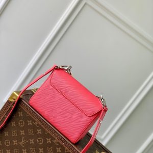 TWIST MM 23CM RED EPI GRAINED LEATH