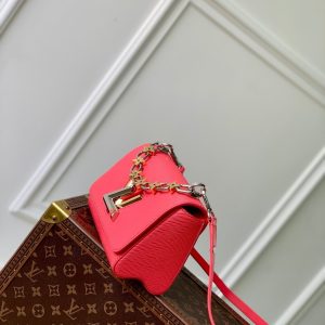 TWIST MM 23CM RED EPI GRAINED LEATH