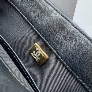 24c cc baguette bag black lambskin gold hardware