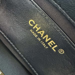 24c cc baguette bag black lambskin gold hardware