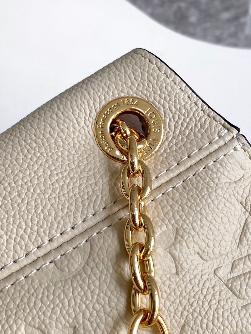 Anytime 42cm Tote Bag Cream Gold Empreinte leather 250725