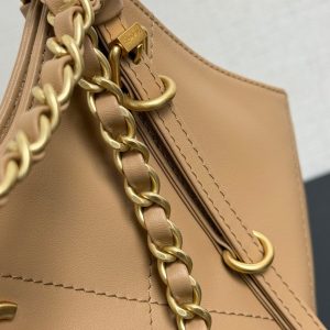 Chanel 2026 Maxi Coco Shopping Tote Bag 30cm Beige Calfskin