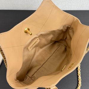 Chanel 2026 Maxi Coco Shopping Tote Bag 30cm Beige Calfskin