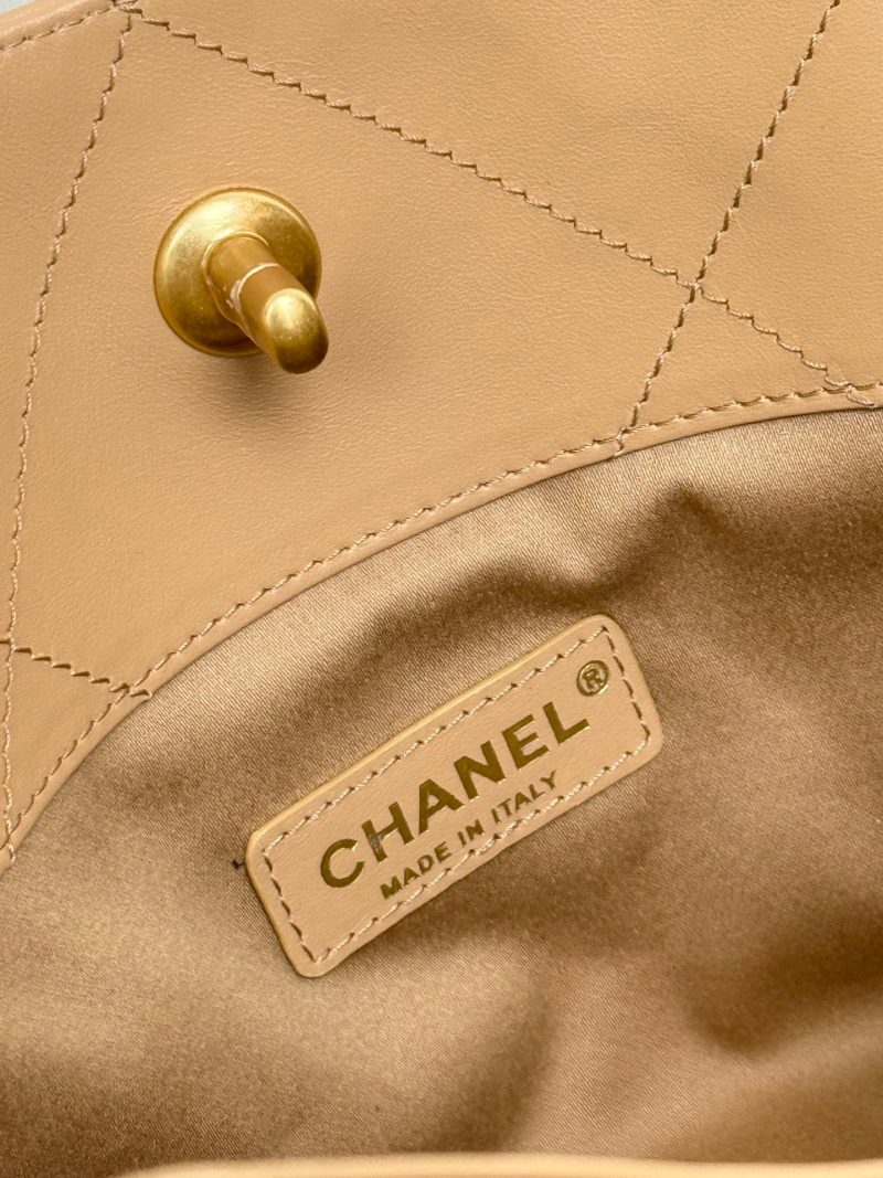 Chanel 2026 Maxi Coco Shopping Tote Bag 30cm Beige Calfskin