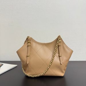 Chanel 2026 Maxi Coco Shopping Tote Bag 30cm Beige Calfskin