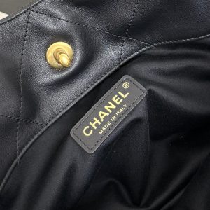 Chanel 2026 Maxi Coco Shopping Tote Bag 30cm Black Calfskin