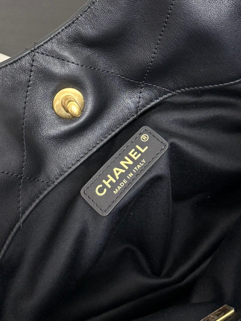 Chanel 2026 Maxi Coco Shopping Tote Bag 30cm Black Calfskin