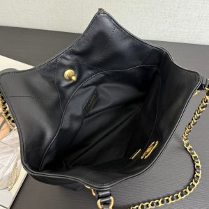 Chanel 2026 Maxi Coco Shopping Tote Bag 30cm Black Calfskin