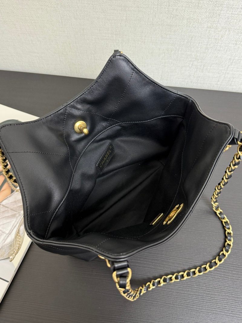 Chanel 2026 Maxi Coco Shopping Tote Bag 30cm Black Calfskin