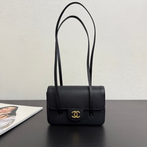 Chanel 26 Shoulder Bag 17 Black Caviar Leather
