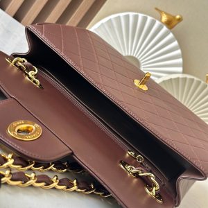 img_5b277192_20241112_i1731422822_5009_1_jpg CC 2025 Flap Bag 30cm Brown Gold Lambskin 298108