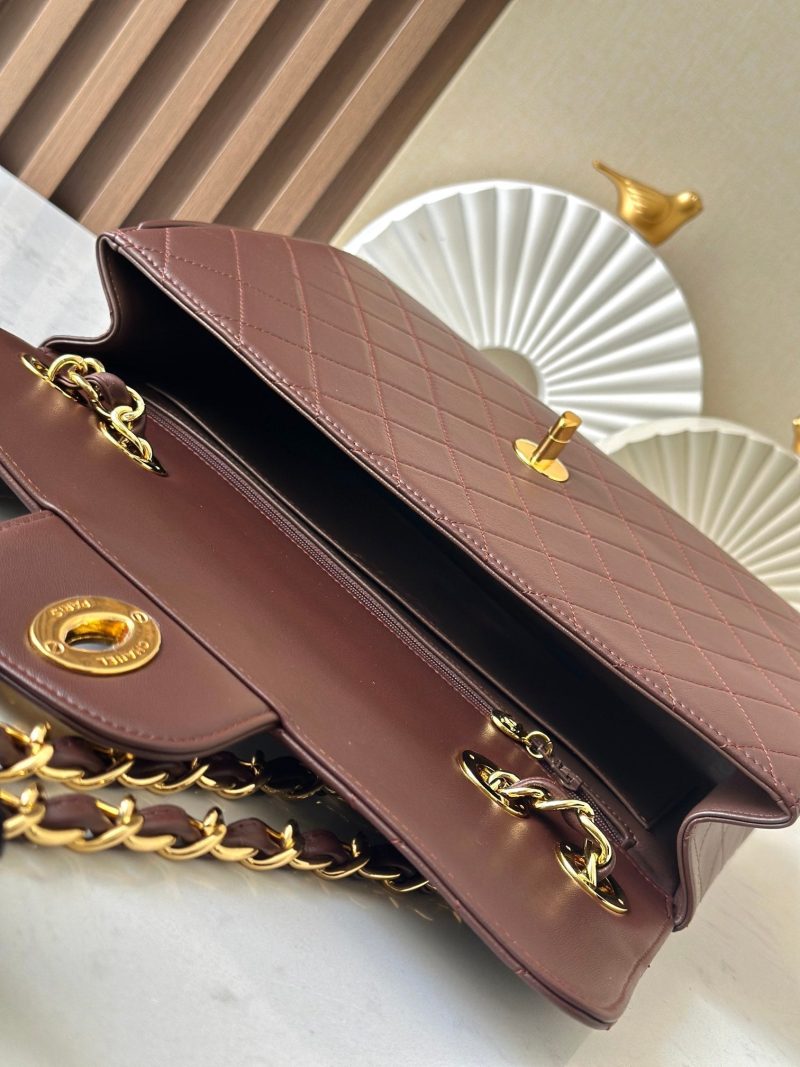 img_5b277192_20241112_i1731422822_5009_1_jpg CC 2025 Flap Bag 30cm Brown Gold Lambskin 298108