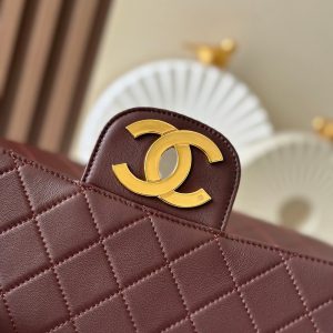 img_5b277192_20241112_i1731422823_3069_7_jpg CC 2025 Flap Bag 30cm Brown Gold Lambskin 298108