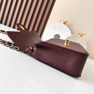 img_5b277192_20241112_i1731422823_3924_3_jpg CC 2025 Flap Bag 30cm Brown Gold Lambskin 298108