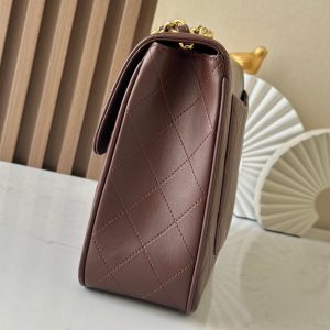 img_5b277192_20241112_i1731422823_7391_5_jpg CC 2025 Flap Bag 30cm Brown Gold Lambskin 298108