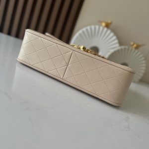 CC 2025 Flap Bag  30cm Apricot Gold Lambskin 298106