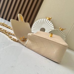 CC 2025 Flap Bag  30cm Apricot Gold Lambskin 298106