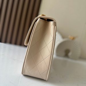 CC 2025 Flap Bag  30cm Apricot Gold Lambskin 298106