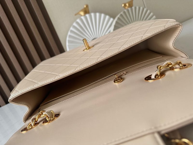 CC 2025 Flap Bag  30cm Apricot Gold Lambskin 298106