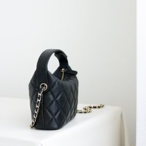 img_5b6111b2_20241219_i1734597175_8847_3_jpg CC 25C Hobo Bag Black Caviar Calfskin Silver Hardware 243623
