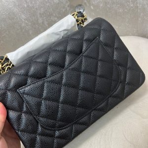 img_6be12958_20240927_i1727451536_1564_0_jpg Flap Bag Mini 20cm Black Grained Calfskin Gold Hardware