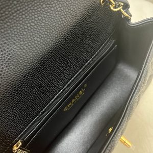img_6be12958_20240927_i1727451536_5636_0_jpg Flap Bag Mini 20cm Black Grained Calfskin Gold Hardware