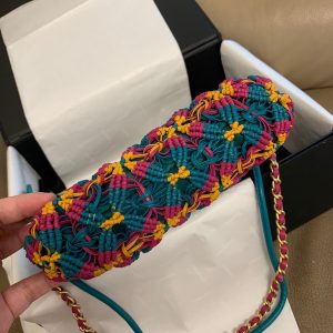 CC 22 Hobo 23cm Multicolor Macrame Calfskin Gold Hardware