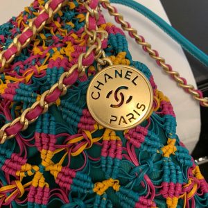 CC 22 Hobo 23cm Multicolor Macrame Calfskin Gold Hardware