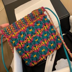 CC 22 Hobo 23cm Multicolor Macrame Calfskin Gold Hardware