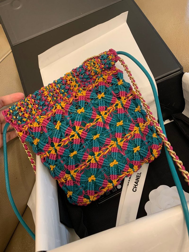 CC 22 Hobo 23cm Multicolor Macrame Calfskin Gold Hardware