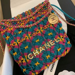 CC 22 Hobo 23cm Multicolor Macrame Calfskin Gold Hardware