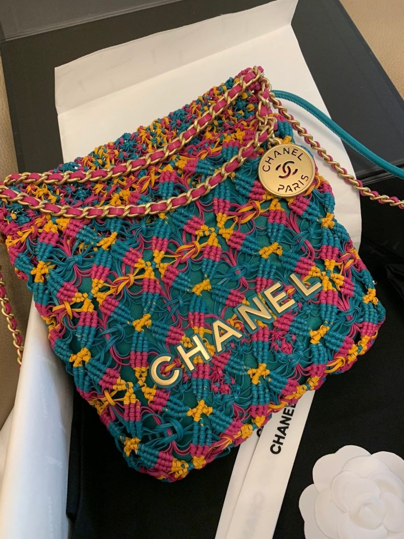 CC 22 Hobo 23cm Multicolor Macrame Calfskin Gold Hardware