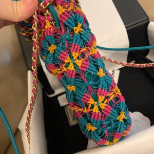 CC 22 Hobo 23cm Multicolor Macrame Calfskin Gold Hardware