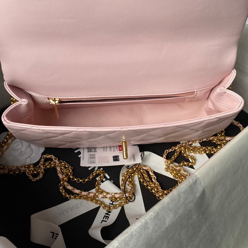 24a classic flap bag 26cm pink lambskin gold hardware