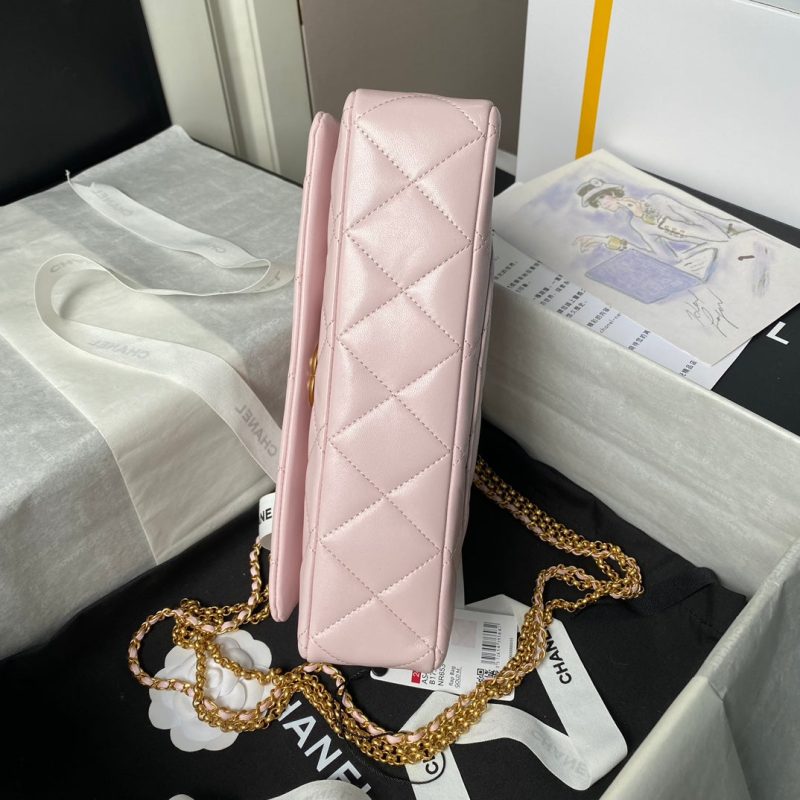 24a classic flap bag 26cm pink lambskin gold hardware
