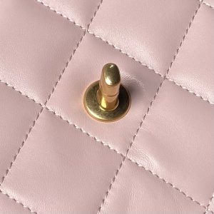 24a classic flap bag 26cm pink lambskin gold hardware