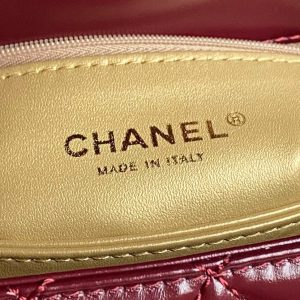 img_70762a6f_20240813_i1723507994_1213_0_jpg CC 24A Coco Handle Small 23cm Burgundy Patent Calfskin Gold Hardware