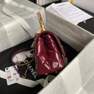 img_70762a6f_20240813_i1723508392_4464_0_jpg CC 24A Coco Handle Mini 19cm Burgundy Patent Calfskin Gold Hardware