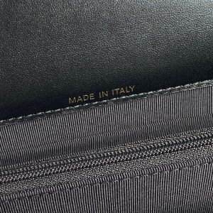 CC 24B Trendy Bag 18.5cm Black Lambskin Gold Hardware