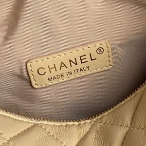 24K Camera Bag Beige Calfskin Gold Hardware