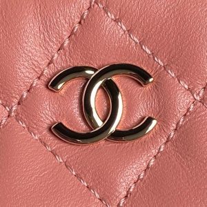 CC 25C Clutch With Strap 21cm Light Pink Calfskin