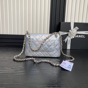 img_70762a6f_20241124_i1732459453_4713_5_jpg CC 25C Clutch With Strap 21cm Silver Metalic Calfskin