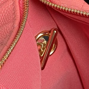 CC 25C Hobo Bag 21.5cm Top Handle Dark Pink Grained Calfskin