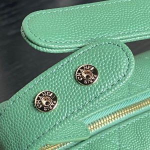 CC 25C Hobo Bag 21.5cm Top Handle Dark Green Grained Calfskin