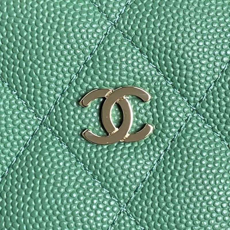 CC 25C Hobo Bag 21.5cm Top Handle Dark Green Grained Calfskin